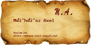 Méhész Axel névjegykártya