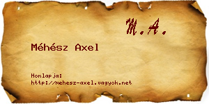 Méhész Axel névjegykártya